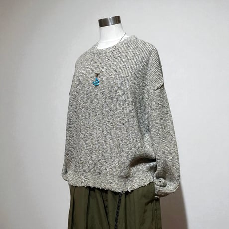 eyya"mixed cotton rib knit crew neck"(gray mix)unisex