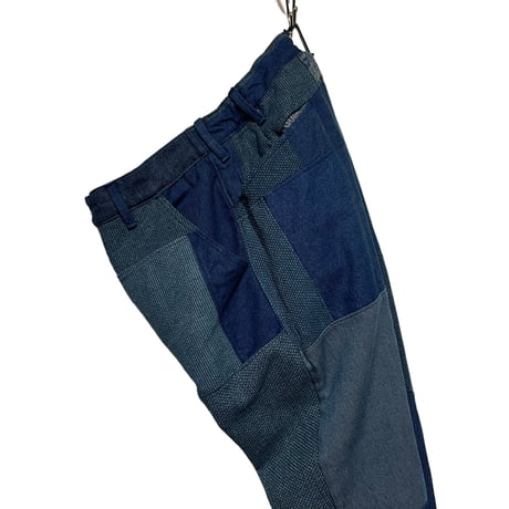 FUNSET OF ART "indigo patchwork karusan 5P pants"(indigo)unisex-M