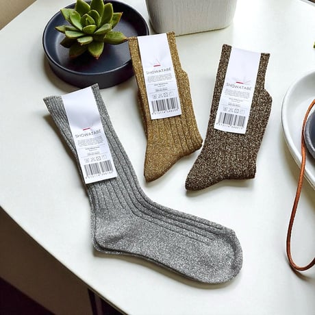 decka quality socks"showatabe"Gritter Ribbed Socks(women's)