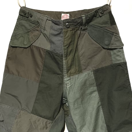 FUNSET OF ART “military patchwork field コロマ pants"(olive)unisex-S