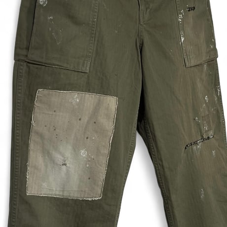 H.UNIT "HBT military trousers Customize" (khaki) unisex