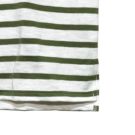 TieasyAuthentic Classic"big katanuki boatneck"(white×tea green)unisex