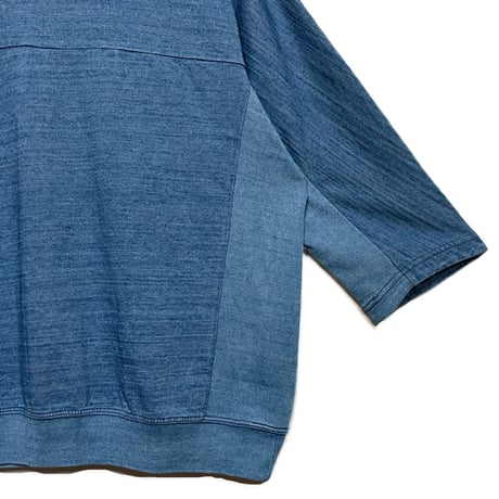 TigreBrocante "indigo 天竺 ボランテ T" (indigo fade)unisex