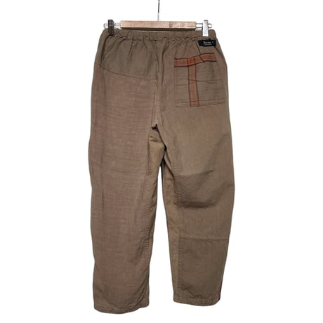 TigreBrocante"remake euro linen sheets mix tagosaku pants“(mocha)unisex(S)