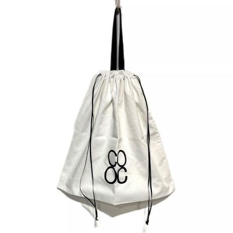 Courtney orla "slope tote w shoulder handle" PVC×LEATHER (black×iviory)