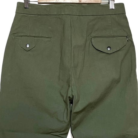 FUNSET OF ART “cotton×nylon backsatin wall climbing pants"(olive)unisex