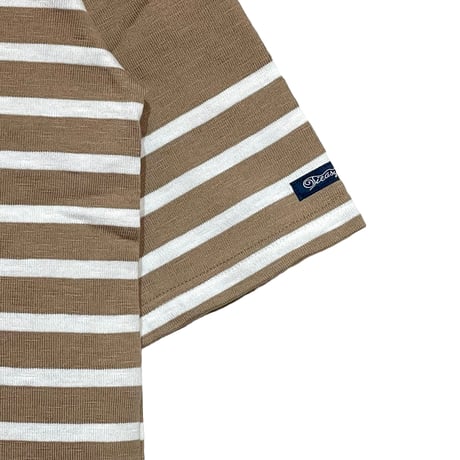 TieasyAuthentic Classic"big katanuki boatneck"(mocha×white)unisex