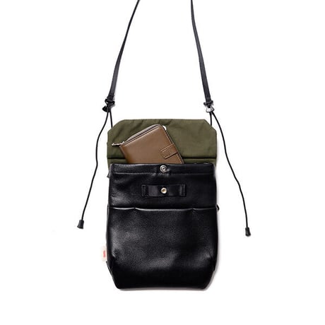 nunc  "vertical flap shoulder bag water repellent leather "