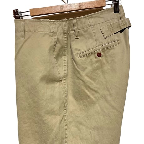 H.UNIT "Weapon work trousers used wash"(beige)unisex
