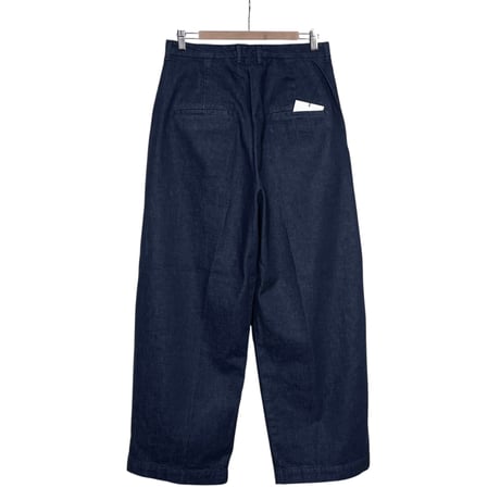 CAERULA PER LIGHTS"11oz denim wide tuck pants"(navy)unisex