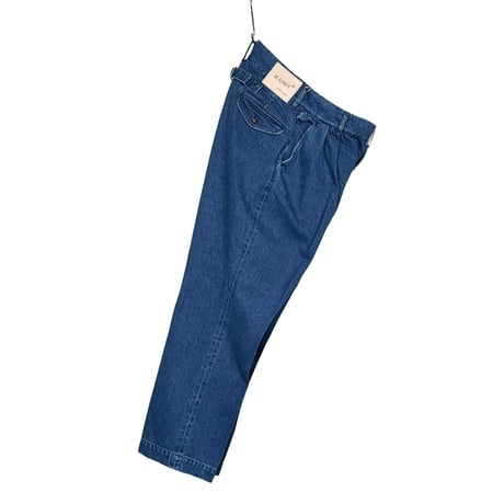 H.UNIT "denim two tuck trousers"(indigo)unisex