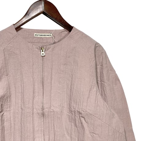 TigreBrocante"cotton nylon washer no collar jacket(pink)women's