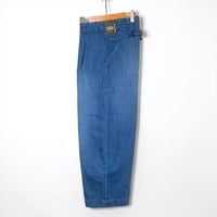 ASEEDONCLOUD"cotton linen denim Handwerker wide trousers" (indigo) unisex