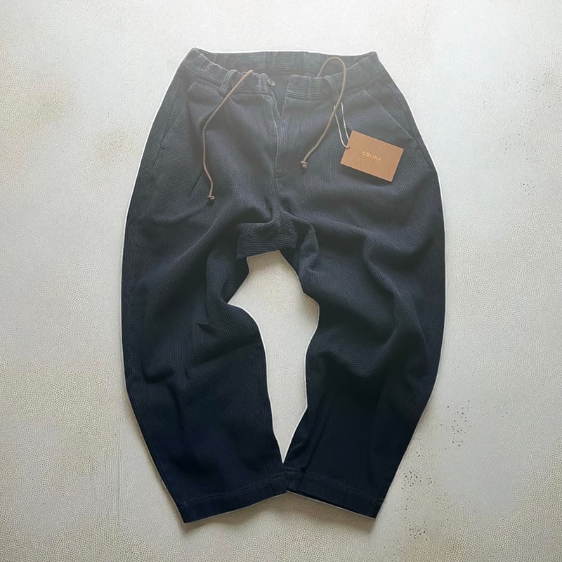 COLINA コリーナSashiko curve Slacks COLINA- 別注 INDIGO SASHIKO CURVE SLACKS / W-TUCK PANTS 発売