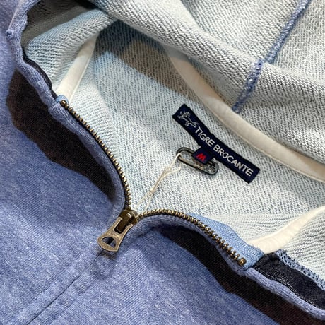 TigreBrocante"marbled open zip parka"(blue)unisex