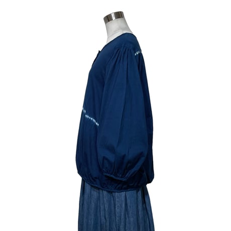 TigreBrocante"random tie-dye ballon cardigan"(indigo)women's