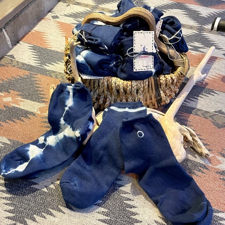 TigreBrocante "Amagi Indigo Short Socks" (3patern)unisex