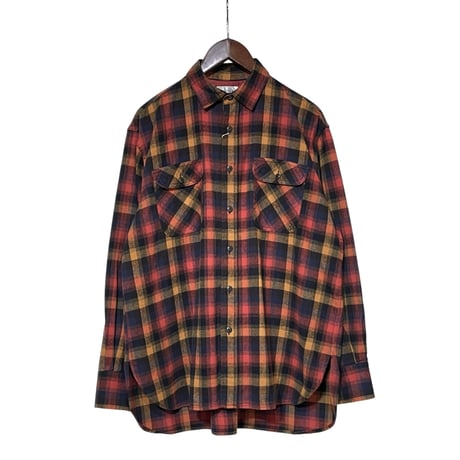 H.UNIT"Flannel check shirt"(red) unisex