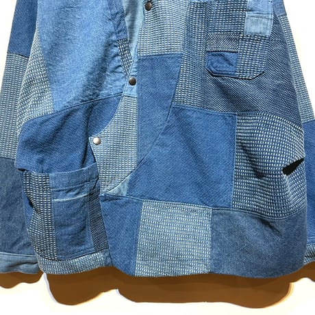 FUNSET OF ART “indigo patchwork wagase shirts"(indigo)unisex2