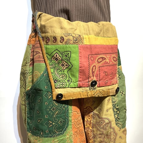 Slow Hands ”bandana patchwork overalls" unisex