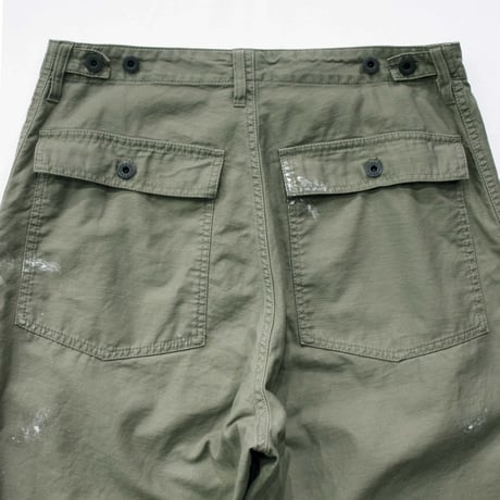 H.UNIT "Back satin fatigue pants" (khaki) unisex