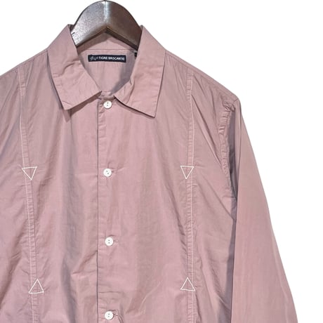 TigreBrocante"100-/broad afro cuban long sleeve shirts"(pink beige)unisex