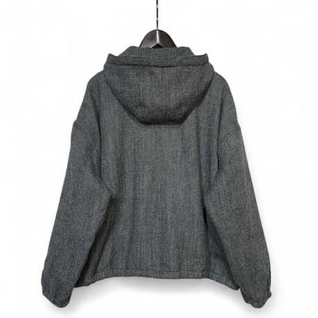 CAERULA PER LIGHTS"wool gingham anorak"(black)unisex