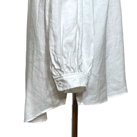 CAERULA PER LIGHTS"ramie canvas shirts"(white)unisex