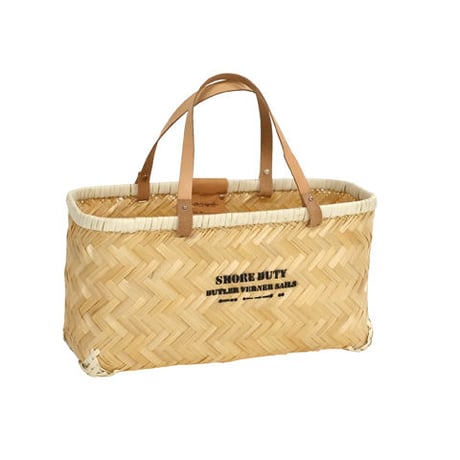 Butler Verner Sails "bamboo×leather market basket"  (S)