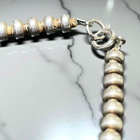 indian jewelry "Colina Yazzie” silver beaded&heisi blacelet