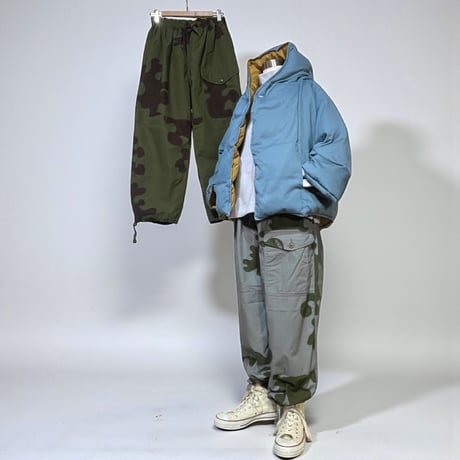 TigreBrocante"TB AMEBA CAMIO over string cargo pants“(gray)unisex