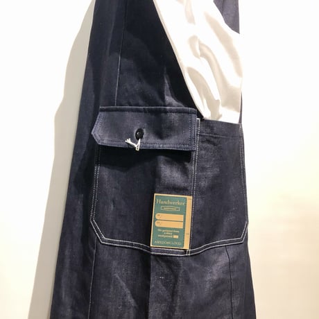 ASEEDONCLOUD"Handwerker cotton×linen denim HW dress" (indigo) women's