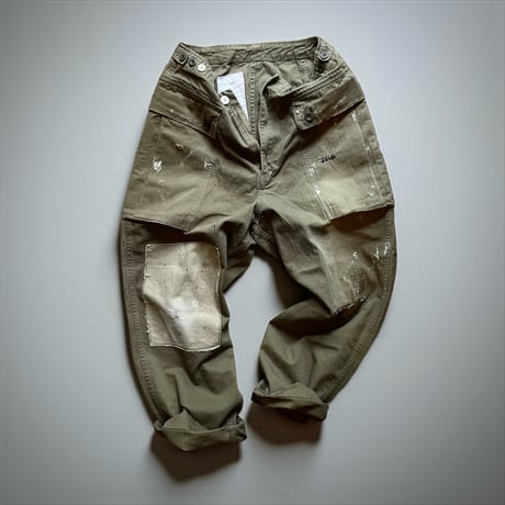 H.UNIT "HBT military trousers Customize" (khaki) unisex