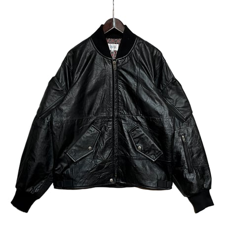 yoused"canadian flight leather jacket"(black)unisex