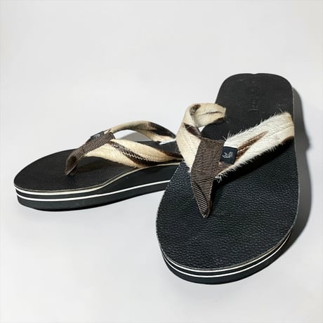 Jawandi "cow hair×cow leather beach sandals" (unisex)
