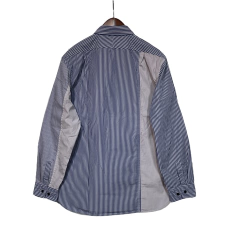 TigreBrocante"london stripe mix regular L/S shirts"(gray)unisex