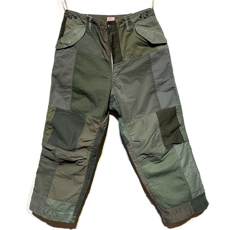 FUNSET OF ART “military patchwork field コロマ pants"(olive)unisex-M