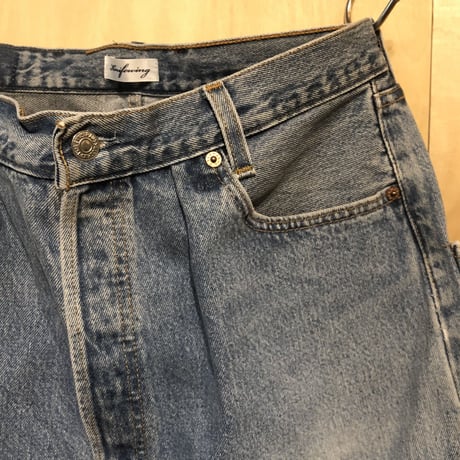 KNIFEWING"USA501 tuck tapered wide pants"L-A