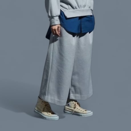 CAERULA PER LIGHTS"double face double tuck pants"(greige)women's