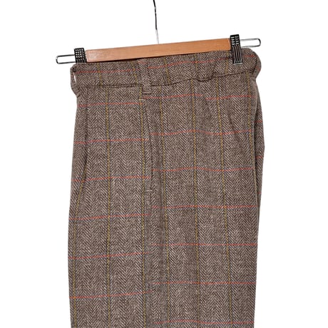 TigreBrocante "check herringbone wool comodo slacks"(beige)women's