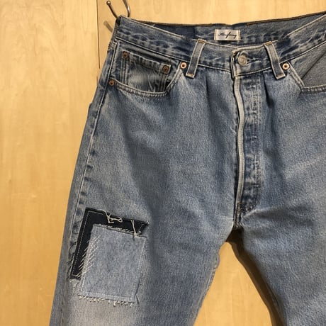 KNIFEWING"USA501 tuck tapered wide pants"M-B