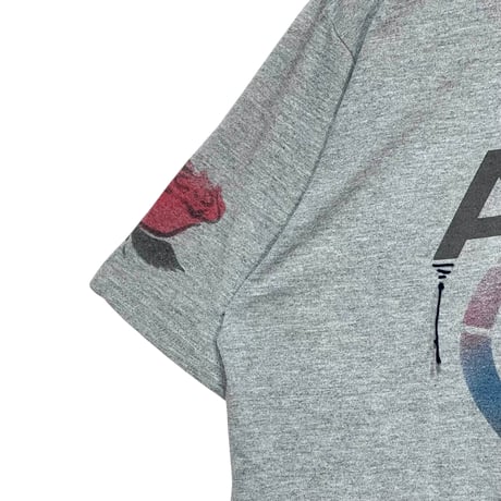 Slow Hands"hand drawing & embroidery eagle hart S/S Tee"(gray)unisex