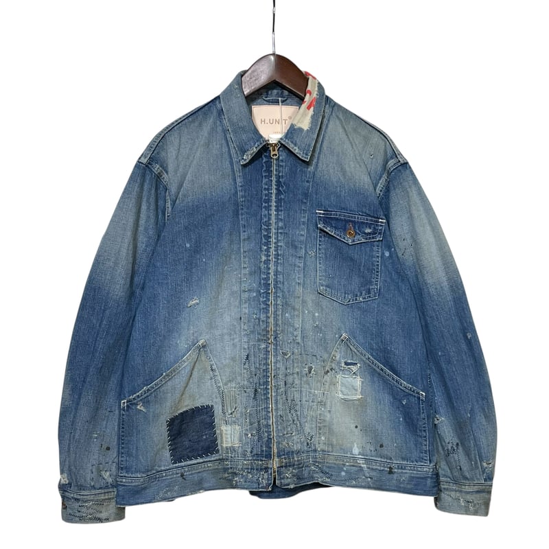 ジャケット・アウター Denim Zip Work Jacket (Customize) H.UNIT Denim Zip Work Jacket (Customize)(2(MEN) Indigo/インディゴ): H.UNIT