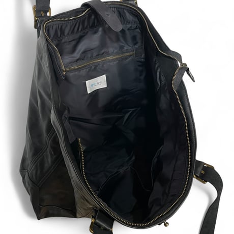 yoused"remake leather tote bag"(black)unisex