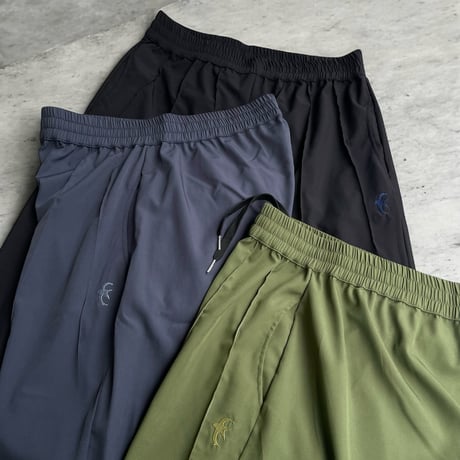 Slow Hands"nylon×polyester starch Morocco pants"(gray)unisex