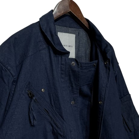 MOBTARIA"flight long coat"(indigo) unisex
