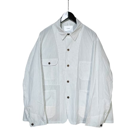 H.UNIT "stripe shirtalls" (white) unisex