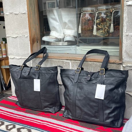 yoused"remake leather tote bag"(black)unisex