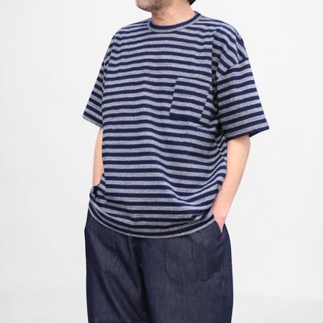 TigreBrocante"indigo border venice beach short sleeve T"(indigo)unisex