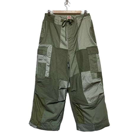 FUNSET OF ART "military patchwork ballon cargo pants"(khaki)unisex-MA